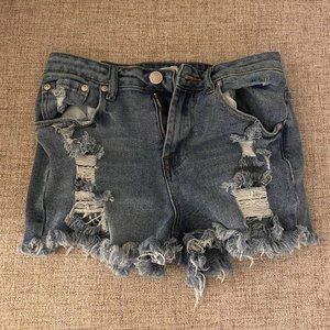 Ripped Jean Shorts